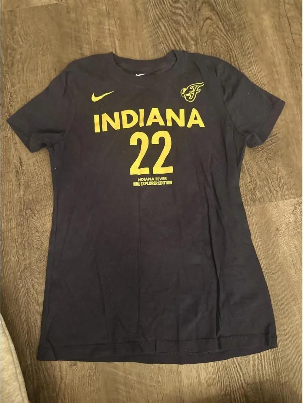 Nike Women's Black and Navy Tshirt